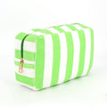 Striped Terry Cloth Cosmetic Pouch Bag