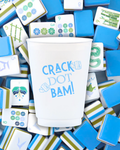 Crack Dot Bam Mahjong Reusable Frost Flex Cups