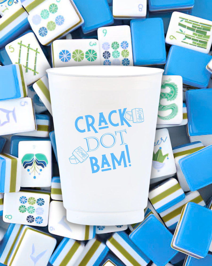 Crack Dot Bam Mahjong Reusable Frost Flex Cups