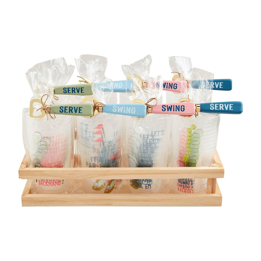 Tennis & Golf Party Cup & Opener Sets
