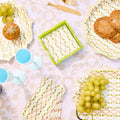 Green Palm Scalloped Acrylic Cocktail Napkin Holders