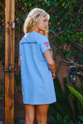 Cotton Linen Embroidered Mini Dress