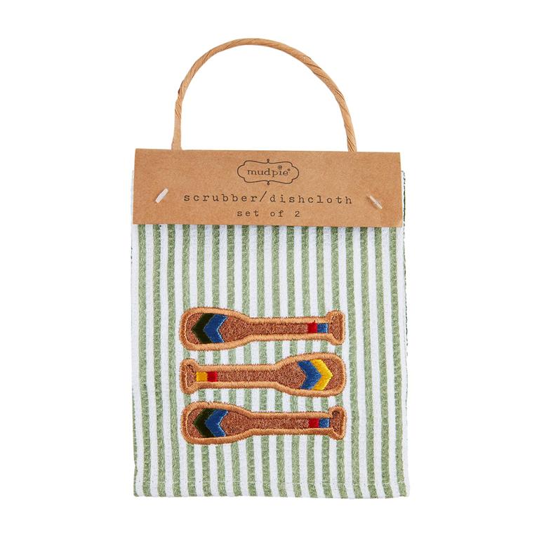 Fish Oar/ Lake Scrub Towel Set