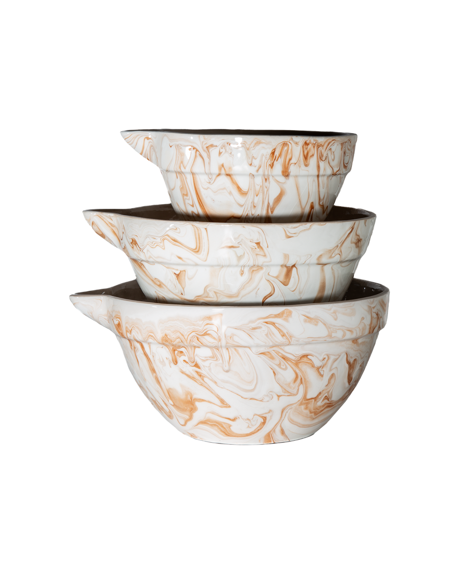 Marbled Terra Mixing Bowls - Set of 3