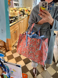 HOLY MAHJ x Tigre de Tartán Jumbo Slouchy Denim Tote, Bluest Blooms