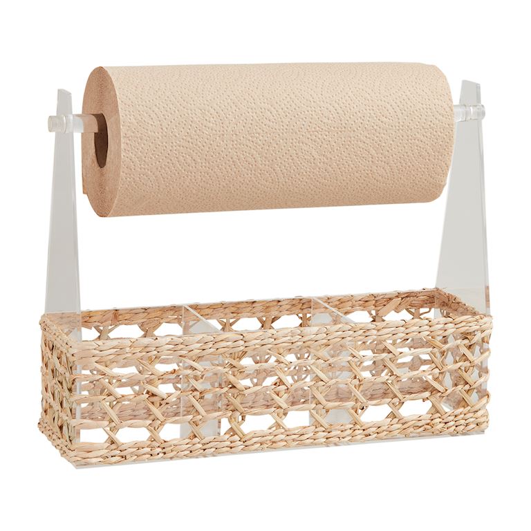 Acrylic Woven Utlensil & Towel Caddy