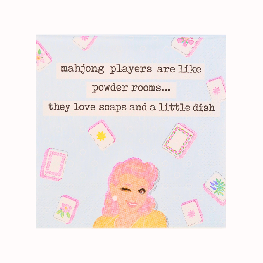 "Mahjong Players are like Powder Rooms..." Cocktail Napkins
