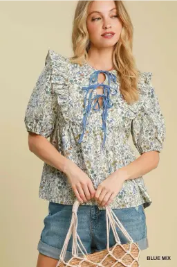 Blue Mix Top