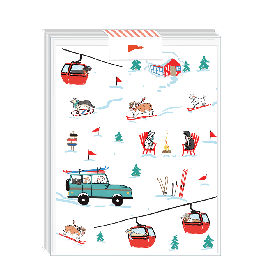 Ski Dogs Boxed Set of 8