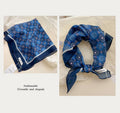 Pastoral Indigo Floral Bandana Square scarf