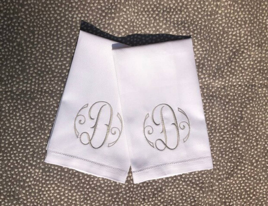 Arabesque Single Initial Huck Towel