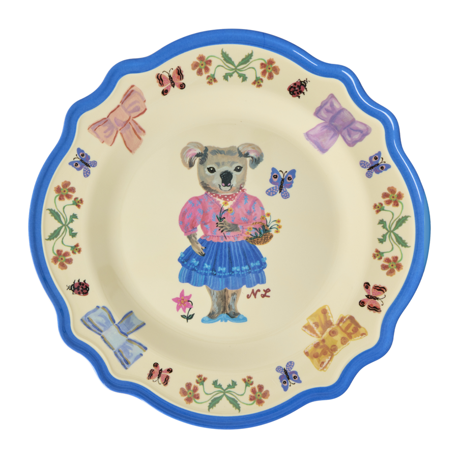 Vintage Dinner Plate - Blue - Nathalie Lété Print