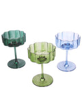 "Flower" Pink Crystal Wine Glass
