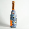 Pastel Blue Mahjong Champagne Bottle Wrap