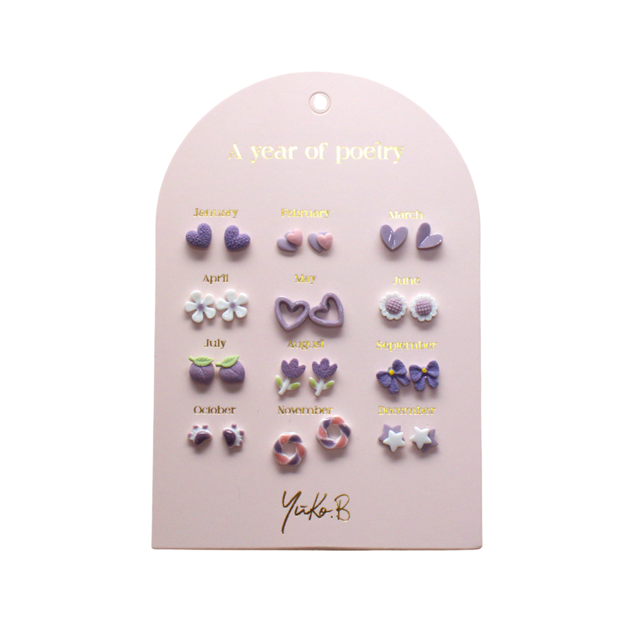 Stainless Steel Earrings - A Year of Purple Poetry