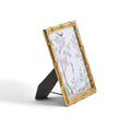 Gold Faux Bamboo Photo Frame with Art