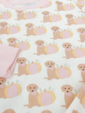 Pink Pumpkin Puppy Organic Cotton Pajama Set