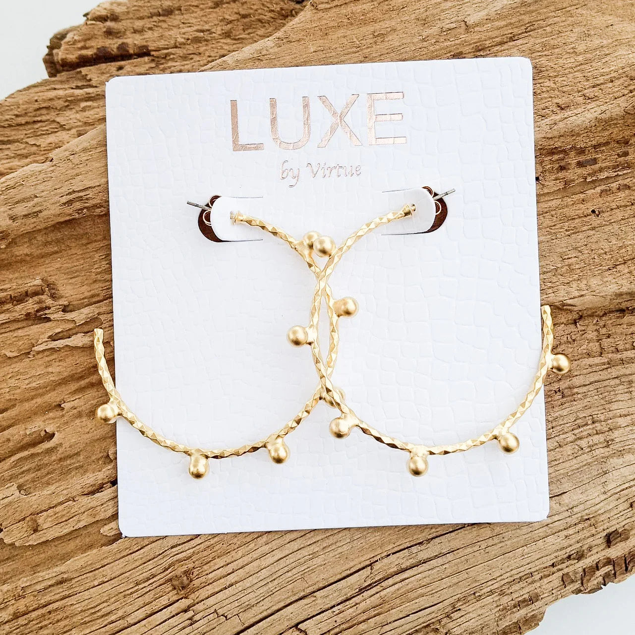 Medium Studded Hoops