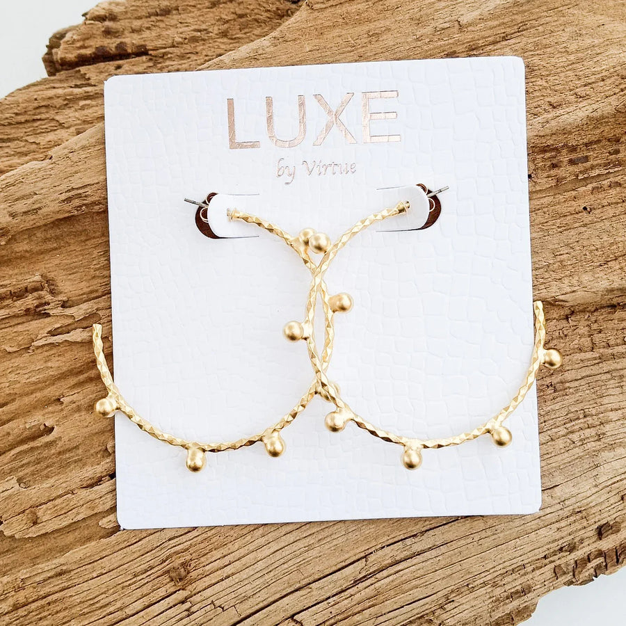 Medium Studded Hoops