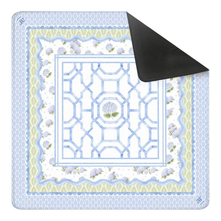NEW NEOPRENE Hamptons Hydrangea Mahjong Mat