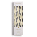 Twist and Glow Set of 3 Ivory 12" Twist Taper Candles in Gift Box