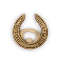 Gold Horseshoe Bottle Opener on Gift Card
