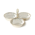 Silver Three Section Tidbit Condiment Serving Dish