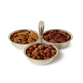 Silver Three Section Tidbit Condiment Serving Dish
