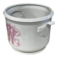 Champagne Porcelian Bucket- Pink Monogram A-Z