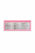 Splash-Proof Mahjong Card Holder for Pool Mahjong - Pink Scallops LARGE SIZE