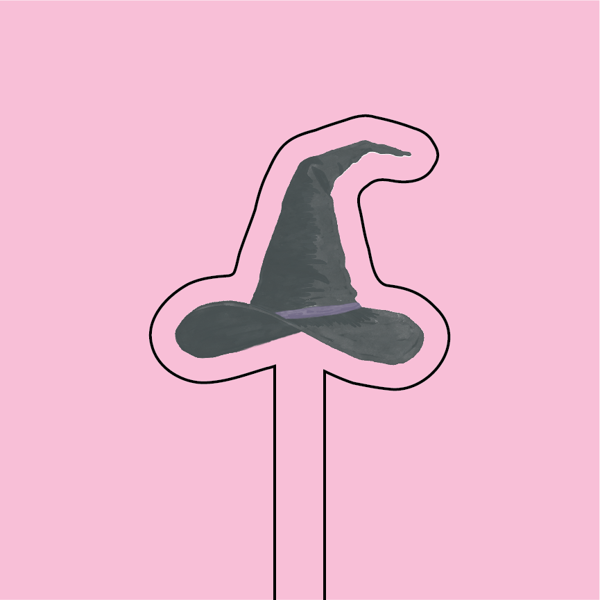 Witch Hat Acrylic Stir Stick