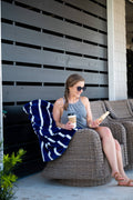 Navy Stripe Blanket
