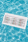 Splash-Proof Mahjong Card Holder for Pool Mahjong - White Scallops STANDARD SIZE