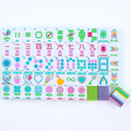 Crystal Confetti Lemon-Lime | Mahjong with a Sprinkle of Color and Joy | 1.25" x 0.9" x 0.7"