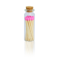 Small Match Bottles - Safety Matches in Jars - Pink