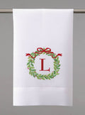 Monogramed Wreath Guest Towel