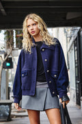 Denim Knit Combi Jacket