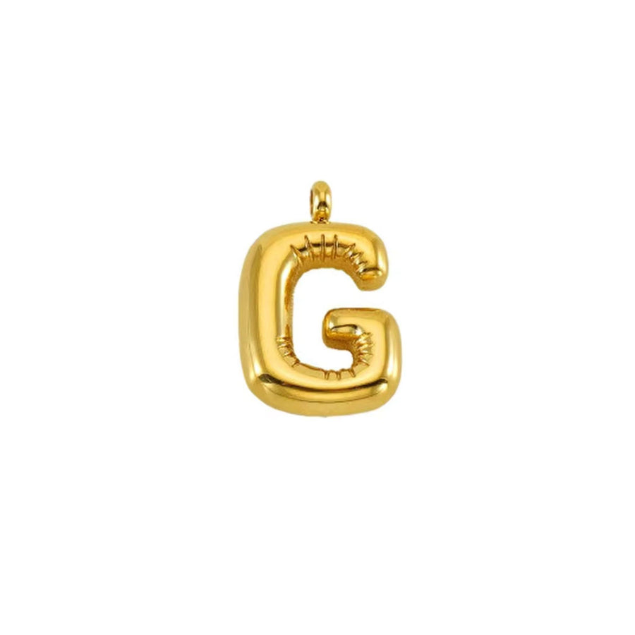 Puffy Gold Letter Pendant