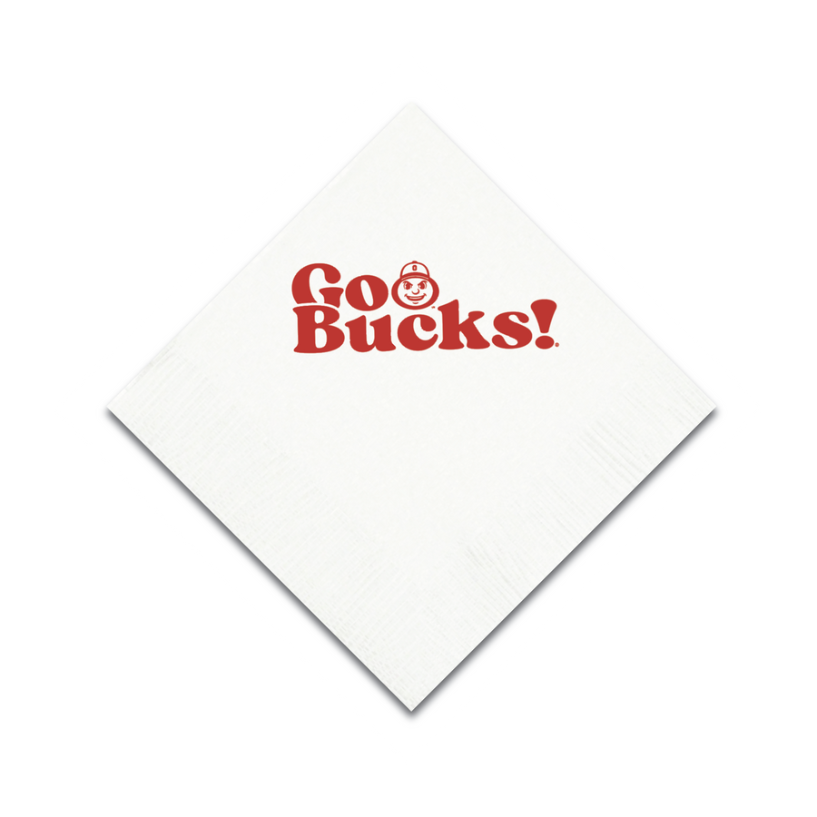 Ohio State White 3 ply Napkins Set of 25