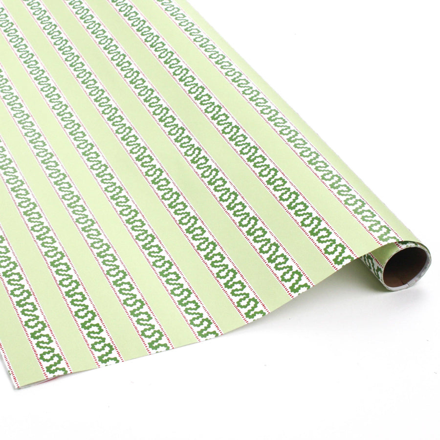Green Stripe Gift Wrapping Paper | Green Gift Wrap