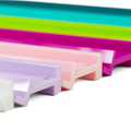 MAHJONG RACKS | Premium Acrylic | 4 Racks + 4 Pushers: Solid Citrus Green / Chartreuse