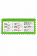 Splash-Proof Mahjong Card Holder for Pool Mahjong - Green Scallops LARGE SIZE