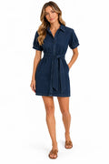 Amelie Short Dress in denim