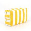 Striped Terry Cloth Cosmetic Pouch Bag