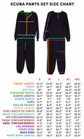 Black Scuba Pants Set Athletic Apparel