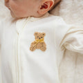 Bear Hugs Zip Footie - Ivory