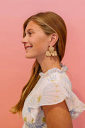 Kaia Raffia Flower Earring