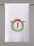 Monogramed Wreath Guest Towel