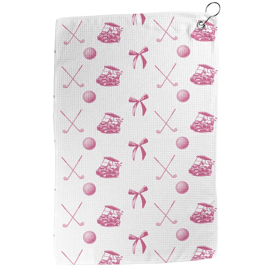 Pink Coquette Golf Towel