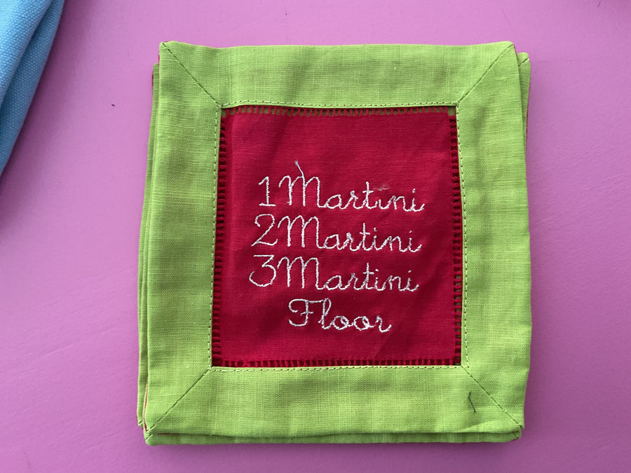 One Martini Cocktail Napkin